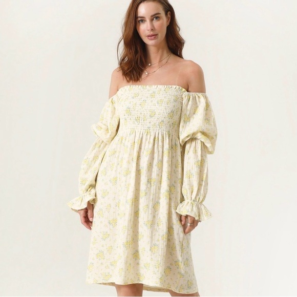 Nothing Fits But Dresses & Skirts - Nothing Fits But Niko Dress size M/L 100% cotton smocked dress Zinnia